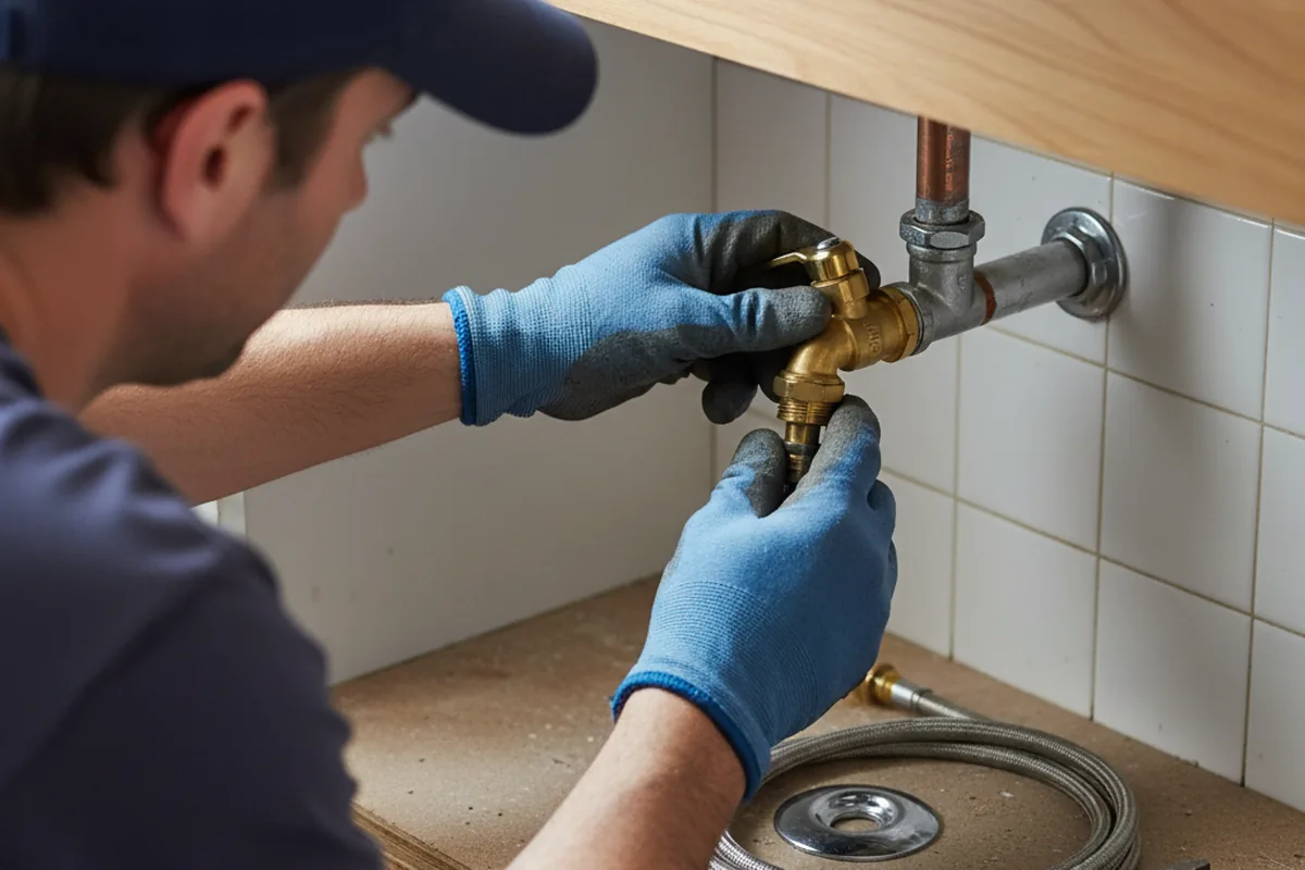 Shutoff valve and fitting work during Faucet and Fixture Repair in Fairfield